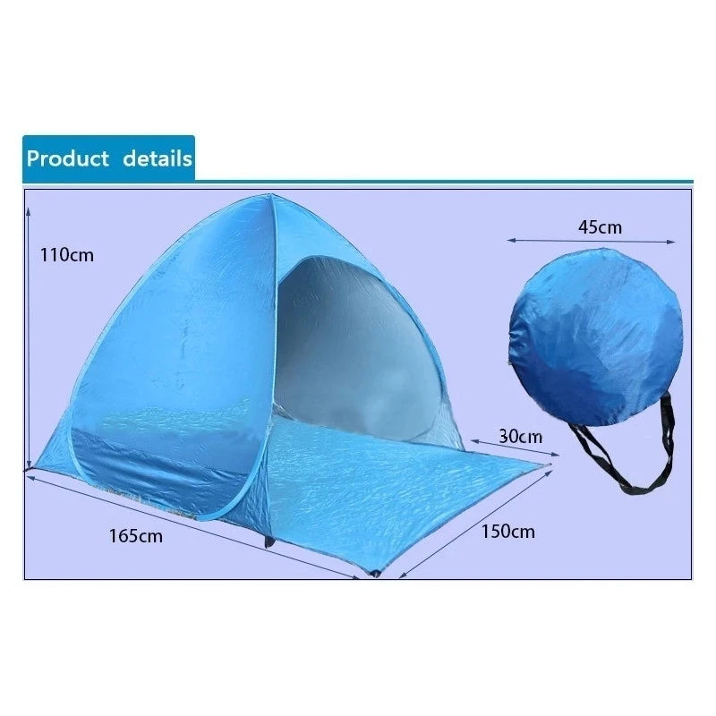 Hot Sale Quick Automatic Beach Tent Outdoor Beach Shade Sun Shelter Tent UPF50+ Portable Beach Canopy For Camping Fishing