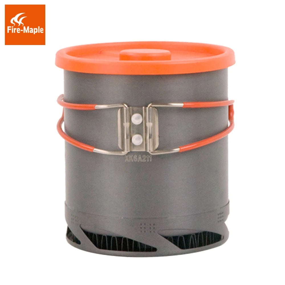 Hot Sale 1L Portable Heat Exchanger Pot Fire Maple FMC-XK6 Ultralight 190g Outdoor Camping Kettle Picnic Cookware Free Shipping