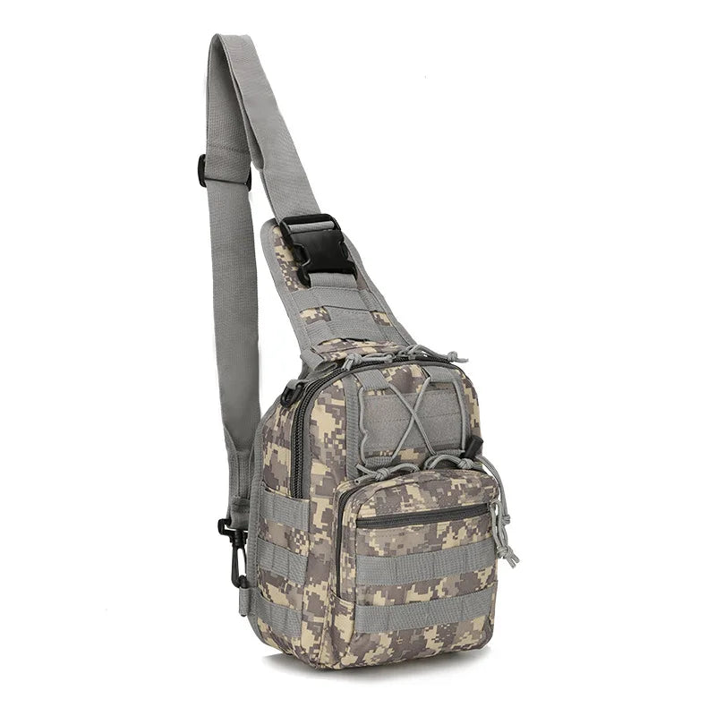 Hot sale Nylon Outdoor Bag Camping waterproof Fishing Bag climbing Men army camouflage tactical Chest Pack Shoulder Bags