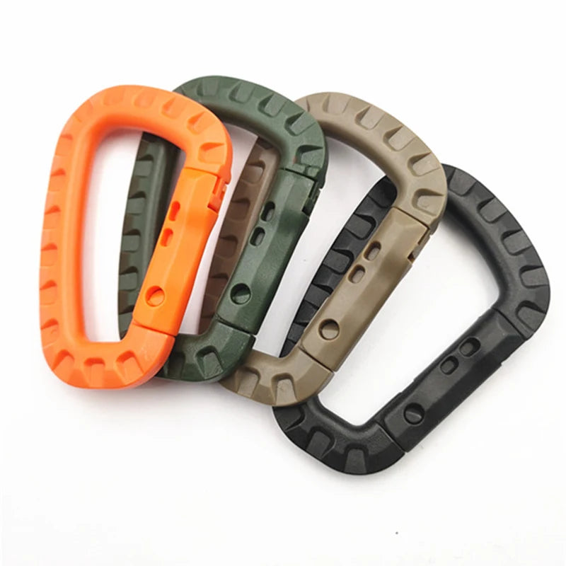 Carabiner D-Shape Ultra Light Mountaineering Bag Keychain Outdoor Tactical Gear Hiking Camping Climbing Accessories