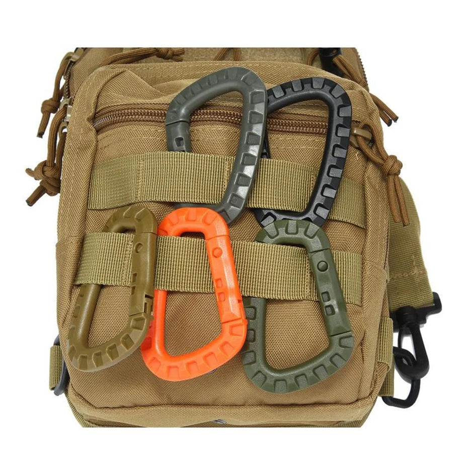 Carabiner D-Shape Ultra Light Mountaineering Bag Keychain Outdoor Tactical Gear Hiking Camping Climbing Accessories