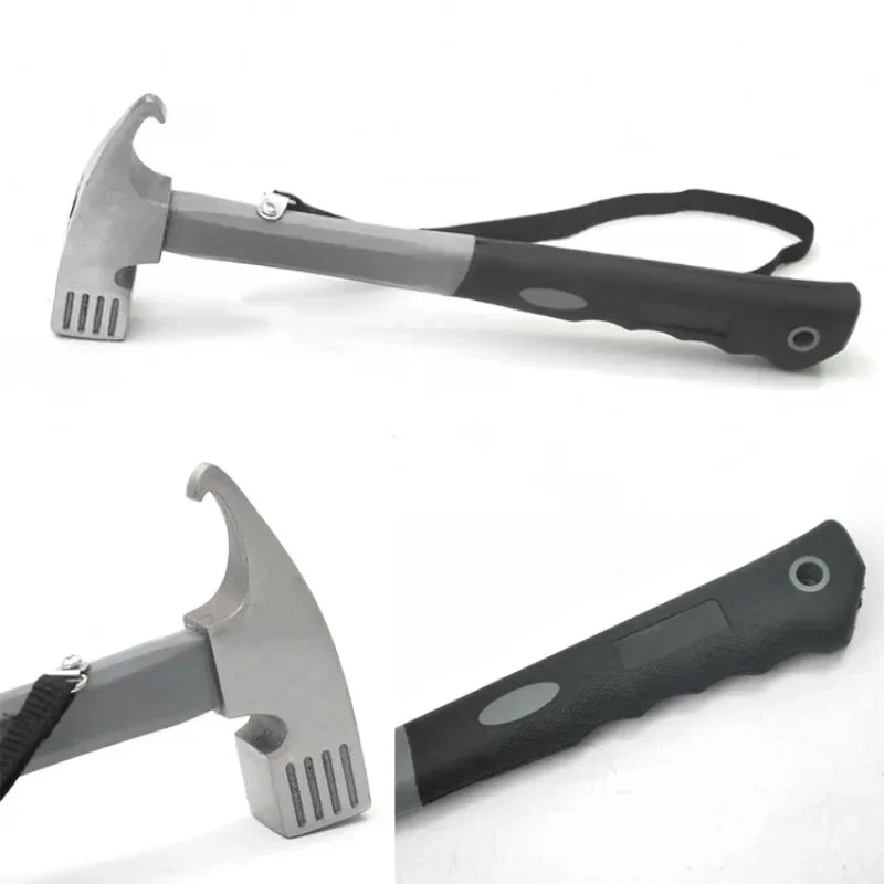 Outdoor multifunctional ground peg hammer camping tent canopy hammer high carbon steel hammer hiking accessories