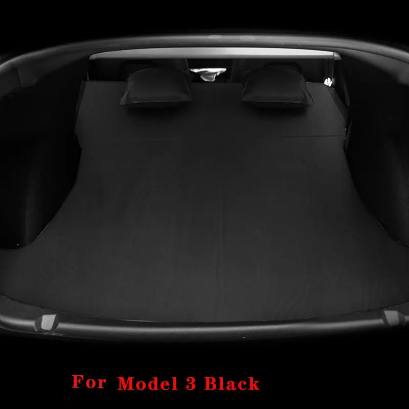 For Tesla Model 3 Model Y 2017-2023 Inflatable Air Mattress Outdoor Camping Inflatable Special Suede Fabric Car Travel Bed