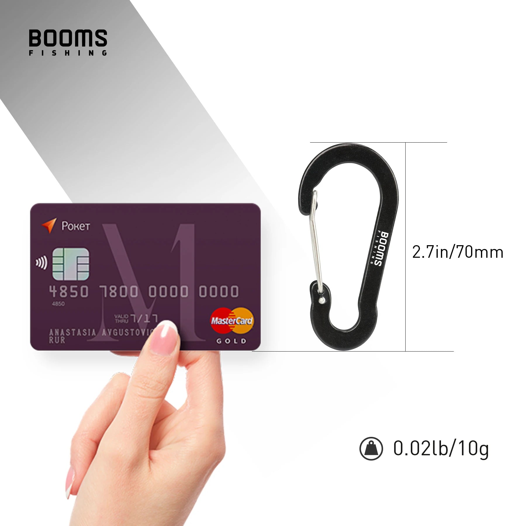 Booms Fishing CC5 10Pcs D-ring Aluminum Aalloy Carabiner Clip Large Outdoors Travel Hook Buckle Karabiner Camp Climb Equipmen