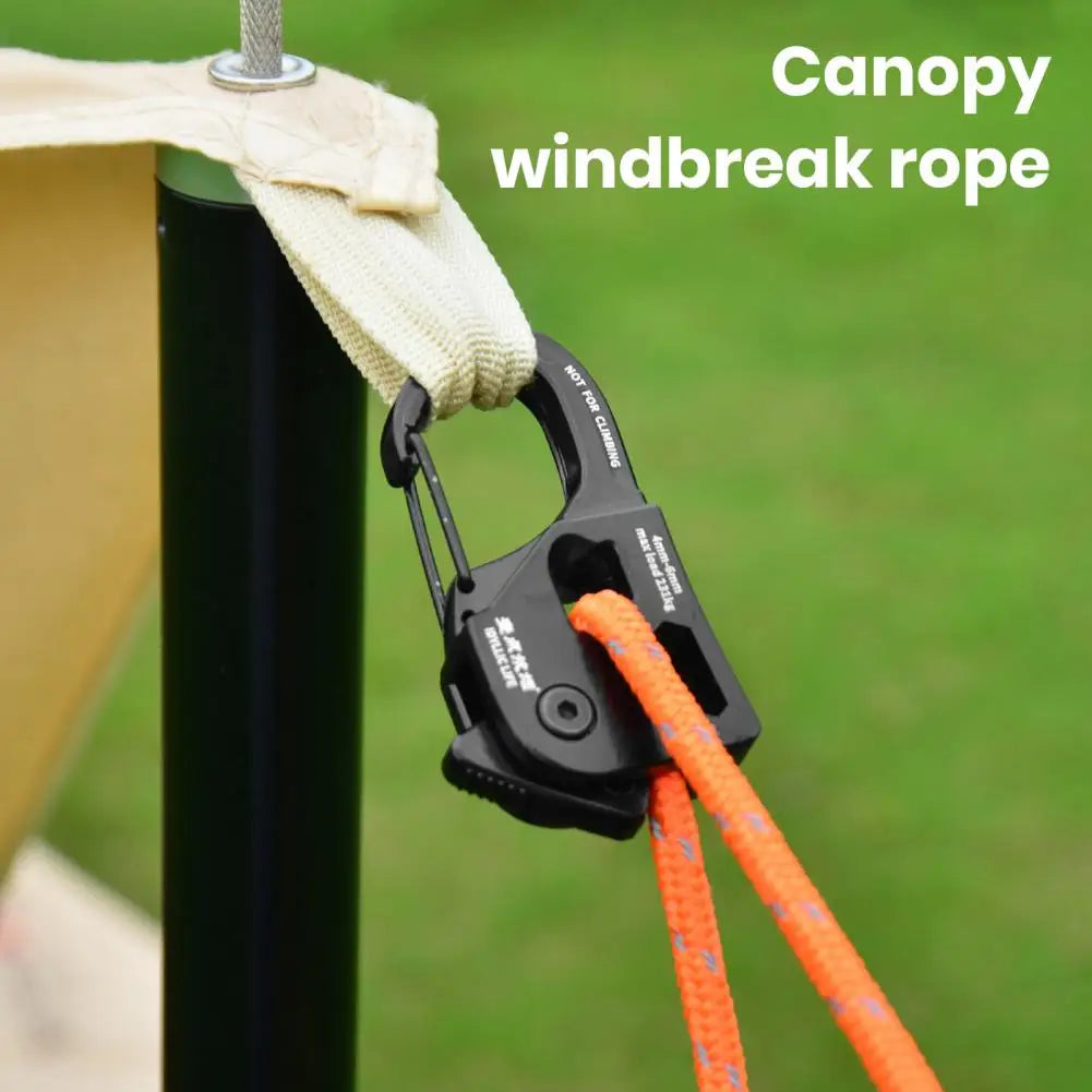 Camping Accessories Durable Aluminum Alloy Tent Rope Tensioner For Strong Load-bearing Lightweight Portable Cord Adjustment