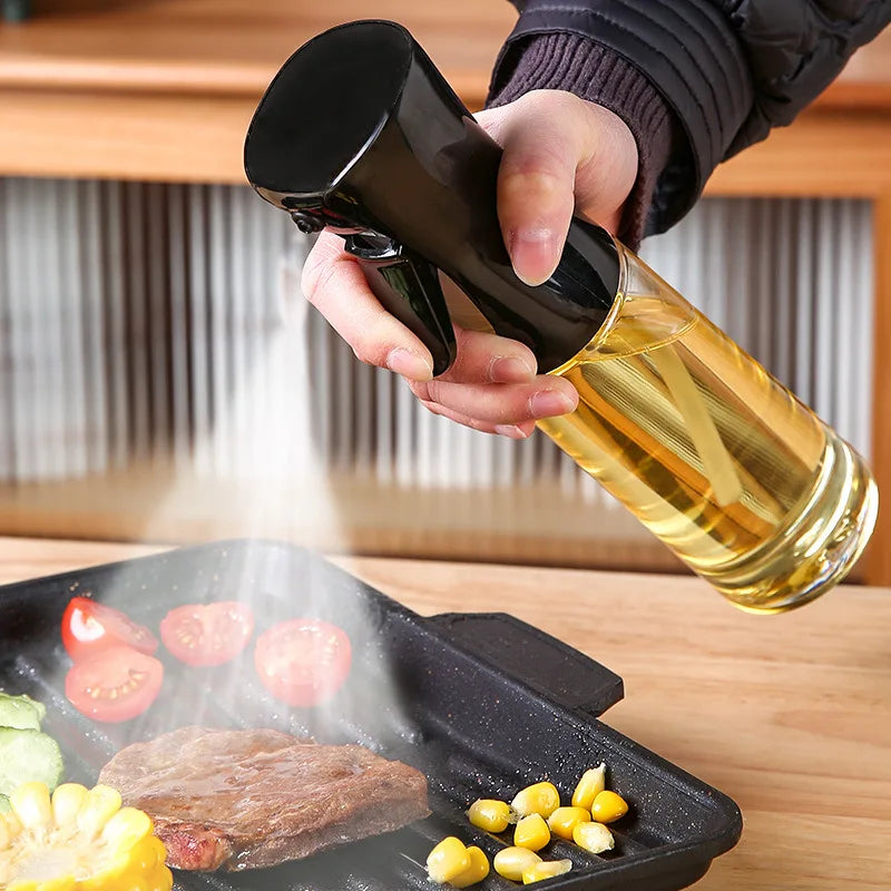 Oil Spray Bottle For Cooking Kitchen Olive Oil Sprayer For Camping BBQ Baking Vinegar Soy Sauce 200ml 300ml  Kitchen Accessories