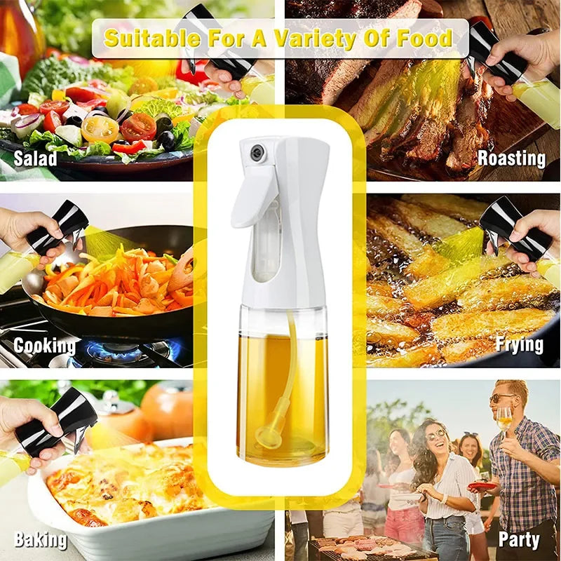 Oil Spray Bottle For Cooking Kitchen Olive Oil Sprayer For Camping BBQ Baking Vinegar Soy Sauce 200ml 300ml  Kitchen Accessories