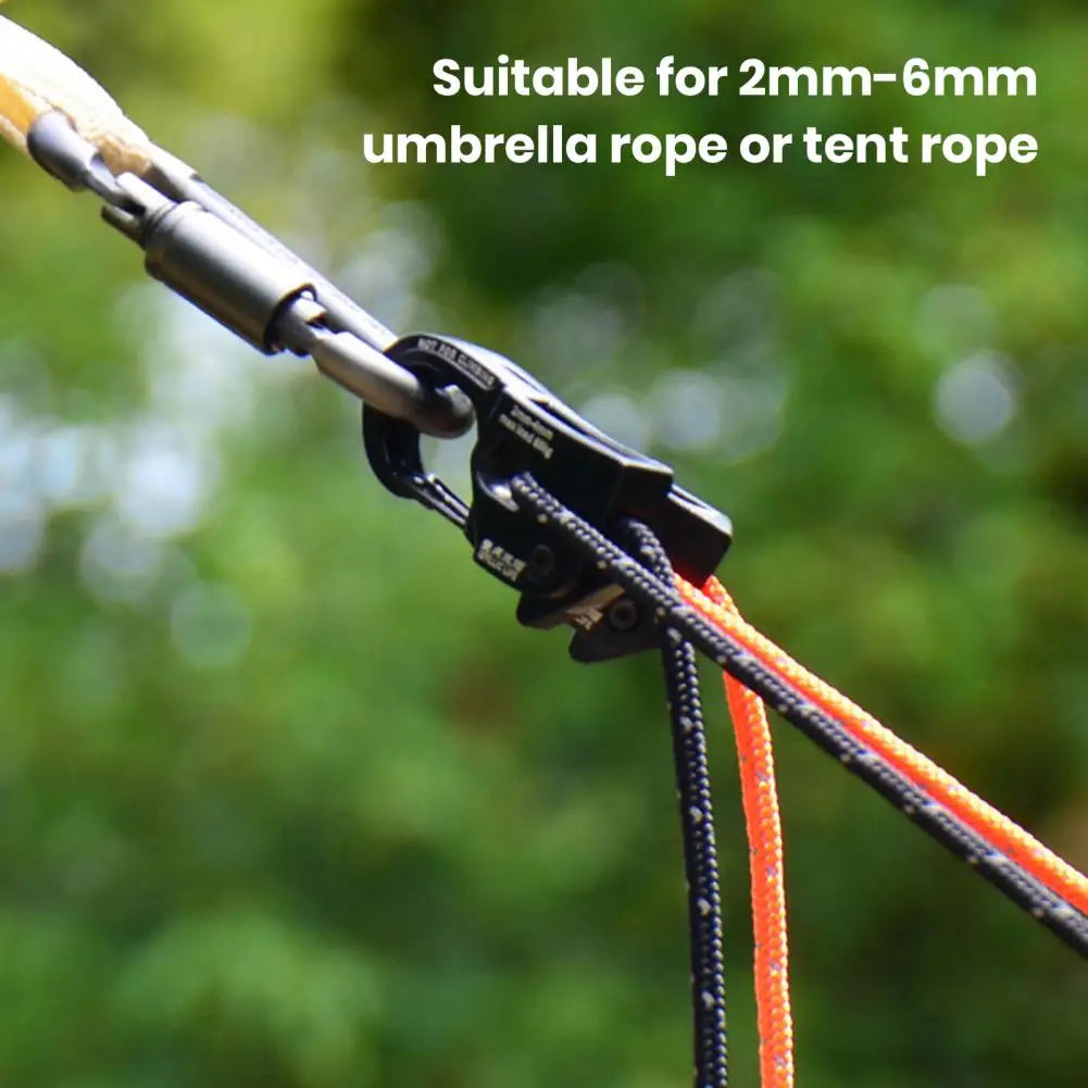 Camping Accessories Durable Aluminum Alloy Tent Rope Tensioner For Strong Load-bearing Lightweight Portable Cord Adjustment