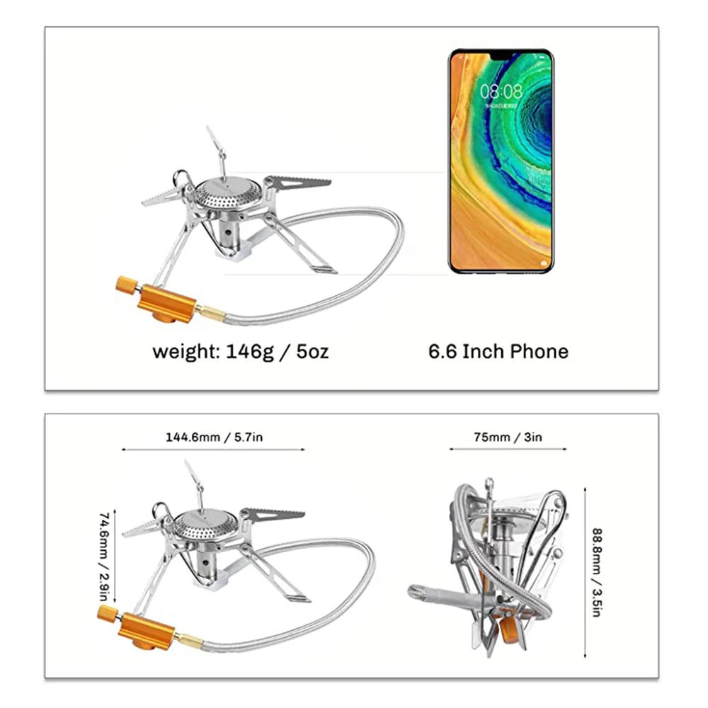 Hiking Gas Stoves Outdoor Picnic Stove Fire Maple Ultralight Portable Stainless Steel Gas Furnace FMS-118 Camping Gas Burners