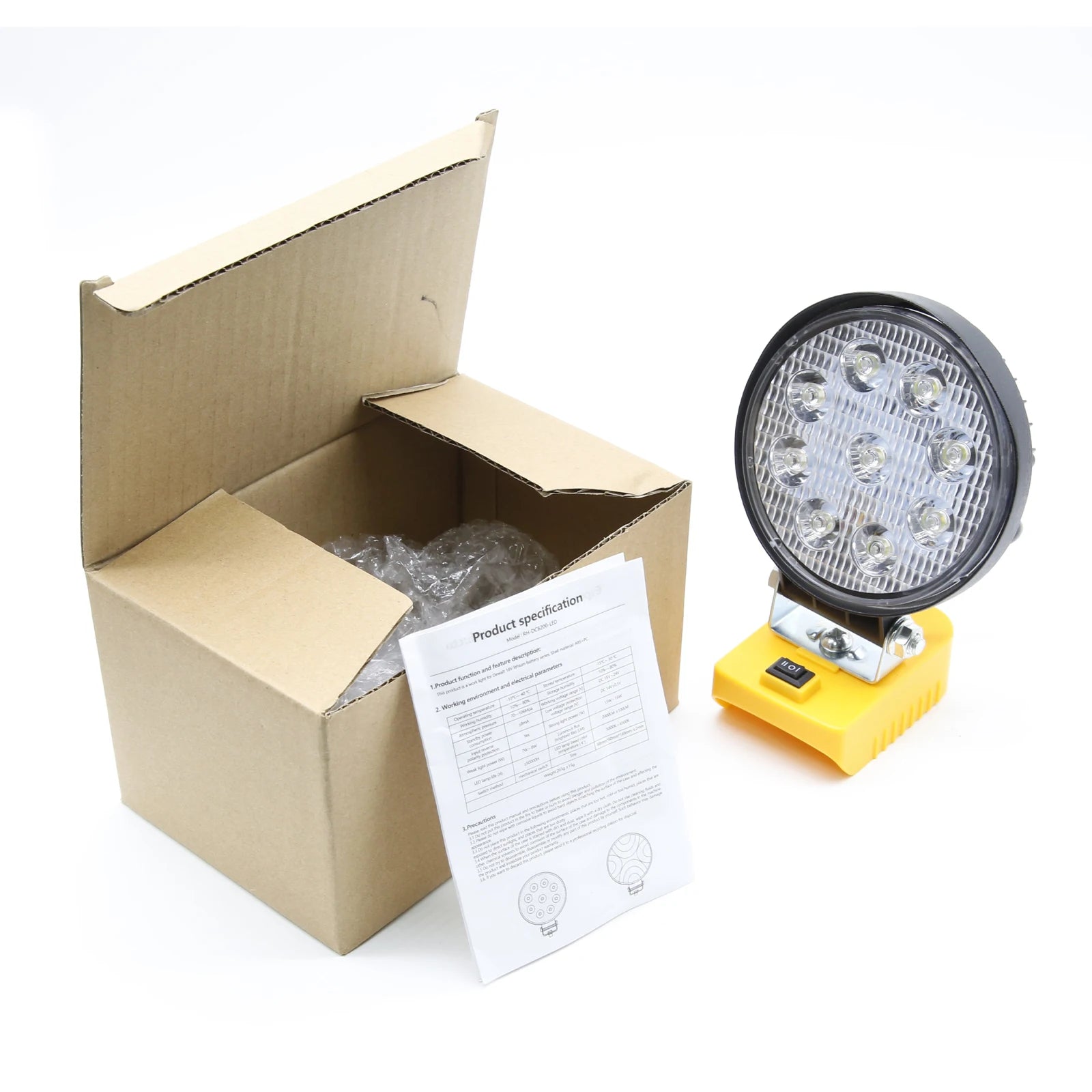 For Makita/Dewalt/Milwaukee/Bosch 18V Li-ion Battery LED Work Light Flashlight Portable Emergency Flood Lamp Camping lamp