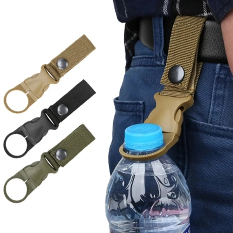 Webbing Backpack Buckle Carabiners Attach Quickdraw Water Bottle Hanger Holder Outdoor Camping Hiking Climbing Accessories